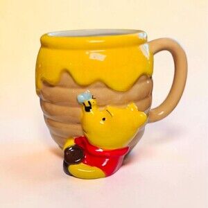 Disney Winnie the Pooh Hunny Pot Mug 3D Sculpted Ceramic 23oz Silver Buffalo NEW